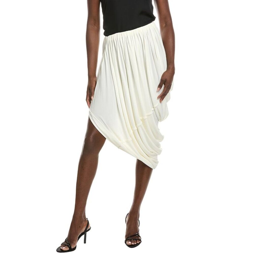 Co Womens  Jersey Draped Skirt, White